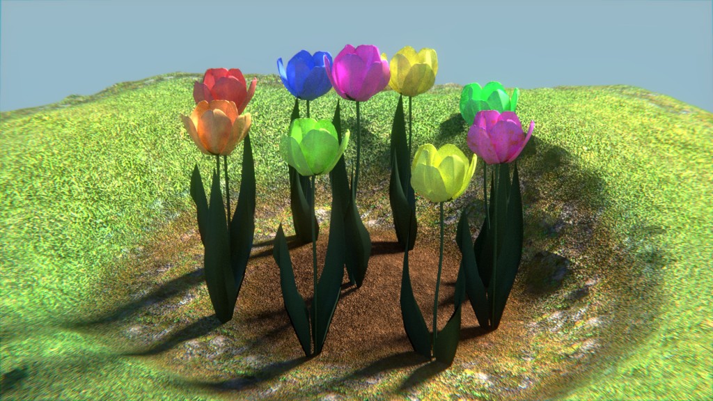 randomly colored tulips preview image 1